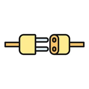 Electric plug and socket connecting for power supply Stock Illustration