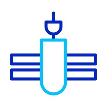 Electric plug and socket icon. Concept of connection, energy, and technology. Illustrazione stock