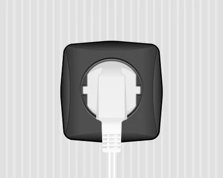 Electric plug and socket Stockillustratie