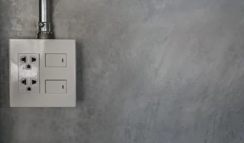 Electric plug and switch 스톡 사진