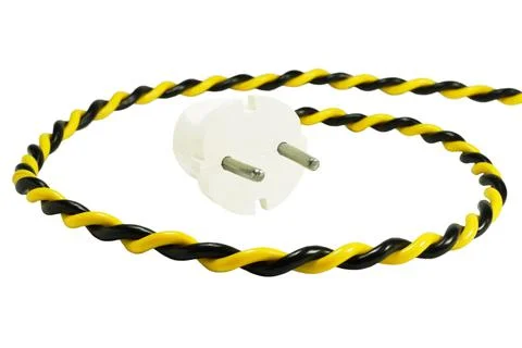 Electric plug and wire Stock Photos