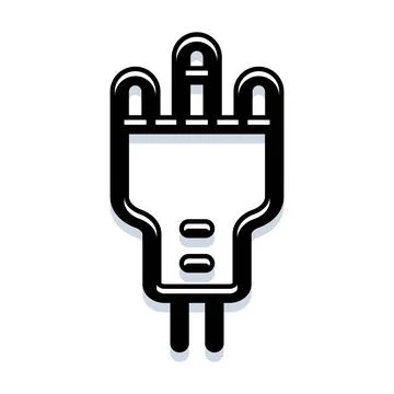 Electric plug cable connection adapter power icon Stock Illustration