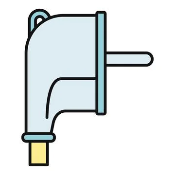Electric plug charger adapter connecting power cable icon Stockillustratie