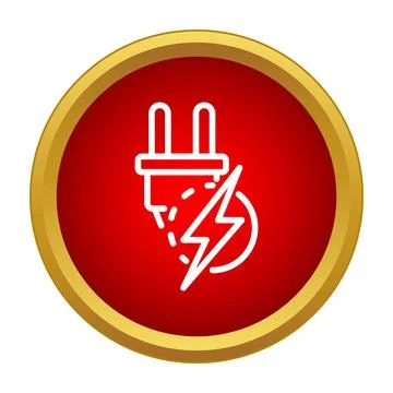 Electric plug charging icon symbolizing power supply Иллюстрация
