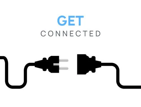 Electric Plug connect concept socket. Get connected or disconnect vector power 스톡 일러스트