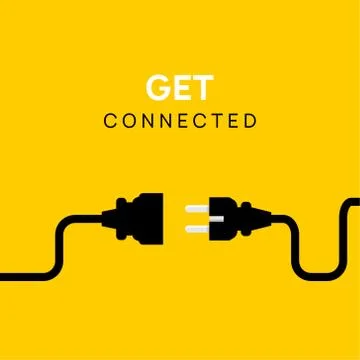Electric Plug connect concept socket. Get connected or disconnect vector power 스톡 일러스트