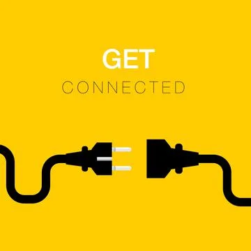 Electric Plug connect concept socket. Stock Illustration