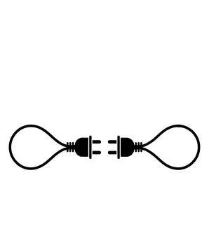 Electric Plug Connection Icon Vector Stock Illustration