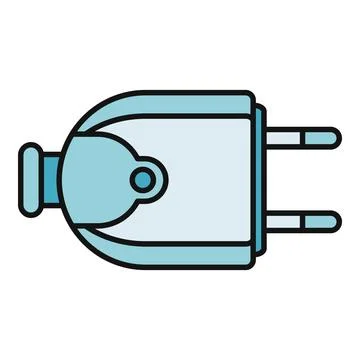 Electric plug connector providing power and energy supply Stock Illustration