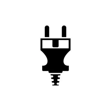 Electric Plug, Electrical Cable Adapter. Flat Vector Icon illustration. Simpl Stock Illustration