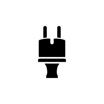 Electric Plug, Electrical Cable Adapter Solid Flat Vector Icon Isolated on .. イラスト素材