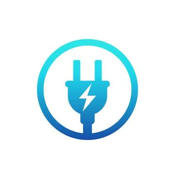 Electric plug, electricity icon Stock Illustration