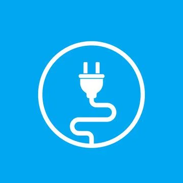 Electric plug, electricity vector icon Stock Illustration