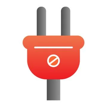 Electric plug flat icon. Socket plug color icons in trendy flat style. Electric イラスト素材