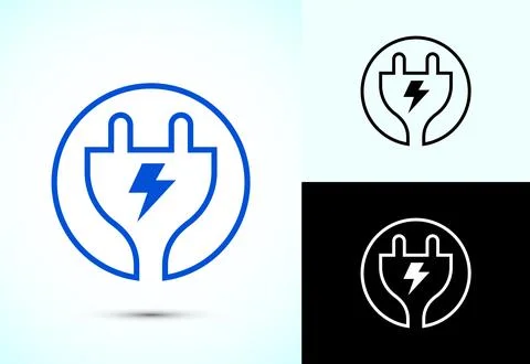 Electric plug icon design illustration for web and mobile app Stock Illustration