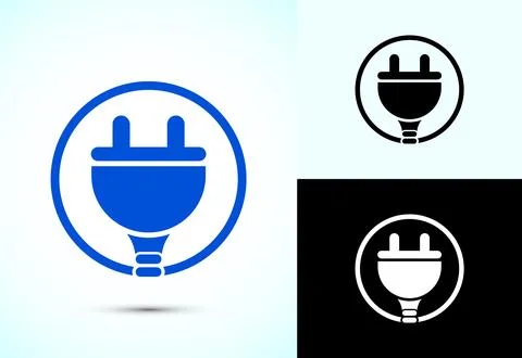 Electric plug icon design illustration for web and mobile app Stock Illustration