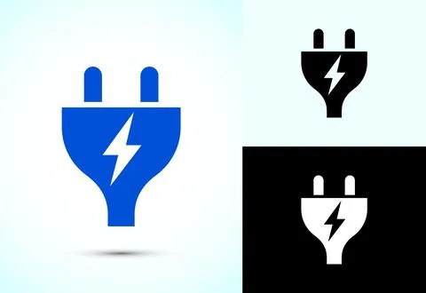 Electric plug icon design illustration for web and mobile app Stock Illustration