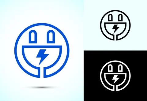 Electric plug icon design illustration for web and mobile app Stock Illustration
