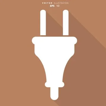 Electric plug icon. electric fork symbol Stock Illustration