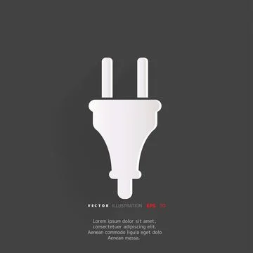 Electric plug icon. electric fork symbol Stock Illustration