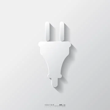 Electric plug icon. electric fork symbol. Stock Illustration