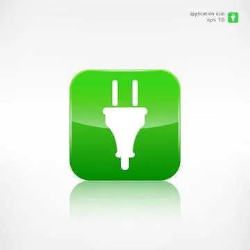 Electric plug icon. electric fork symbol. Stock Illustration