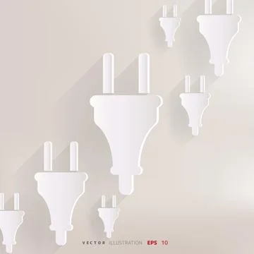 Electric plug icon. electric fork symbol Stock Illustration