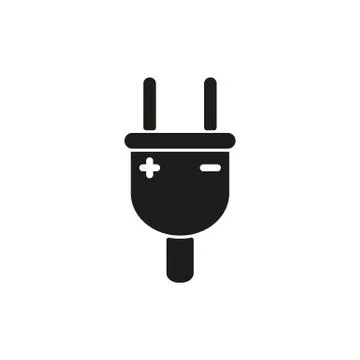 The electric plug icon. Electric Plug symbol. Flat Stock Illustration