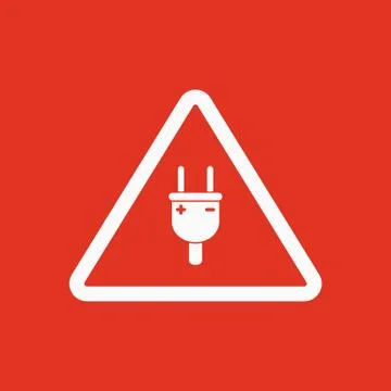 The electric plug icon. Electric Plug symbol. Flat Stock Illustration