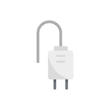 Electric plug icon flat isolated vector Stock Illustration