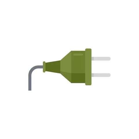 Electric plug icon flat isolated vector Stockillustratie