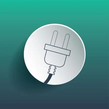 Electric plug icon Illustrazione stock