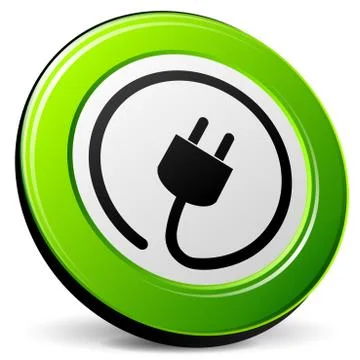 Electric plug icon Stock Illustration
