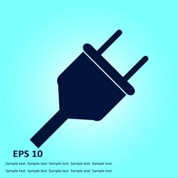 Electric plug icon Stock Illustration