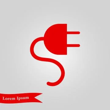 Electric plug icon Stock Illustration
