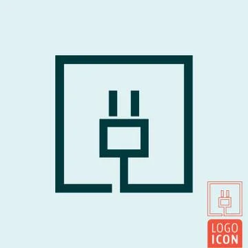 Electric plug icon Stock Illustration