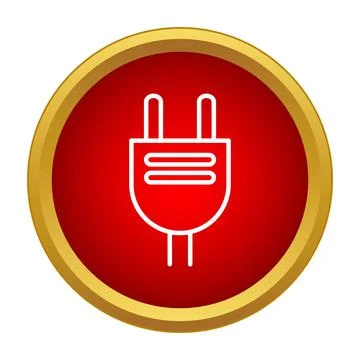 Electric plug icon symbol connecting to power 스톡 일러스트