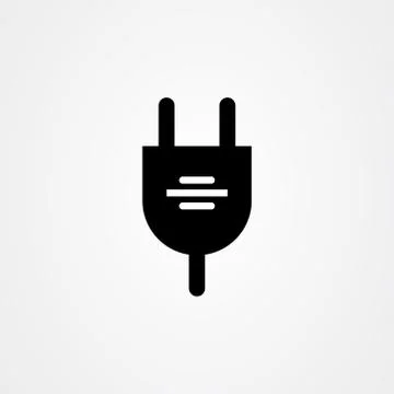 Electric plug icon vector design. Stock Illustration