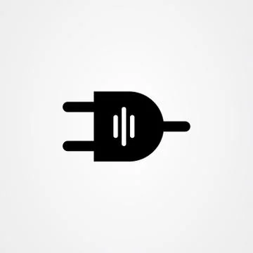 Electric plug icon vector design. Illustrazione stock