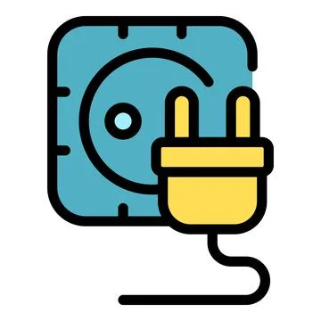 Electric plug icon vector flat Illustrazione stock
