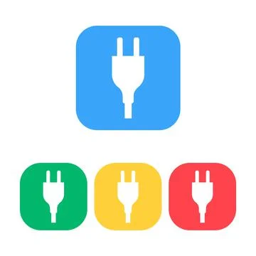 Electric plug icon vector for graphic design, logo, web site, social media, m Illustrazione stock