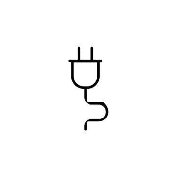 Electric plug icon. Vector illustration. Eps 10. Stock Illustration