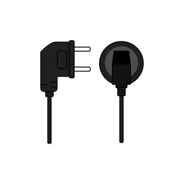 Electric plug icon vector in modern style. Eps 10 Stock Illustration