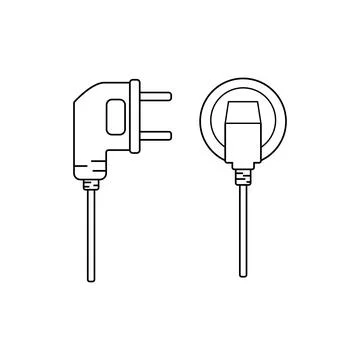 Electric plug icon vector in modern style. Eps 10 Stock Illustration