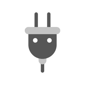 Electric plug icon on white background. Stock Vector illustration. 库存插图