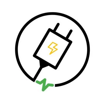 Electric plug icon on white background. Vector Stock Illustration