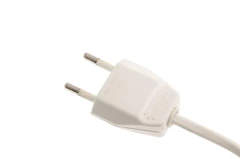 Electric plug isolated on white Stock Photos