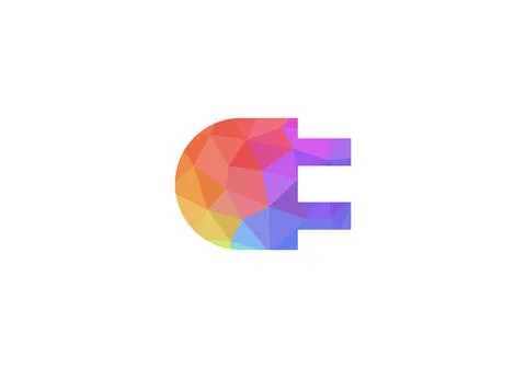 Electric plug logo design, power socket icon vector 스톡 일러스트