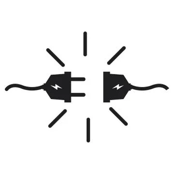 Electric plug logo template, vector illustration Stock Illustration