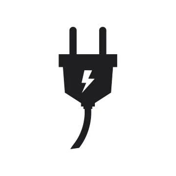 Electric plug logo template, vector illustration イラスト素材